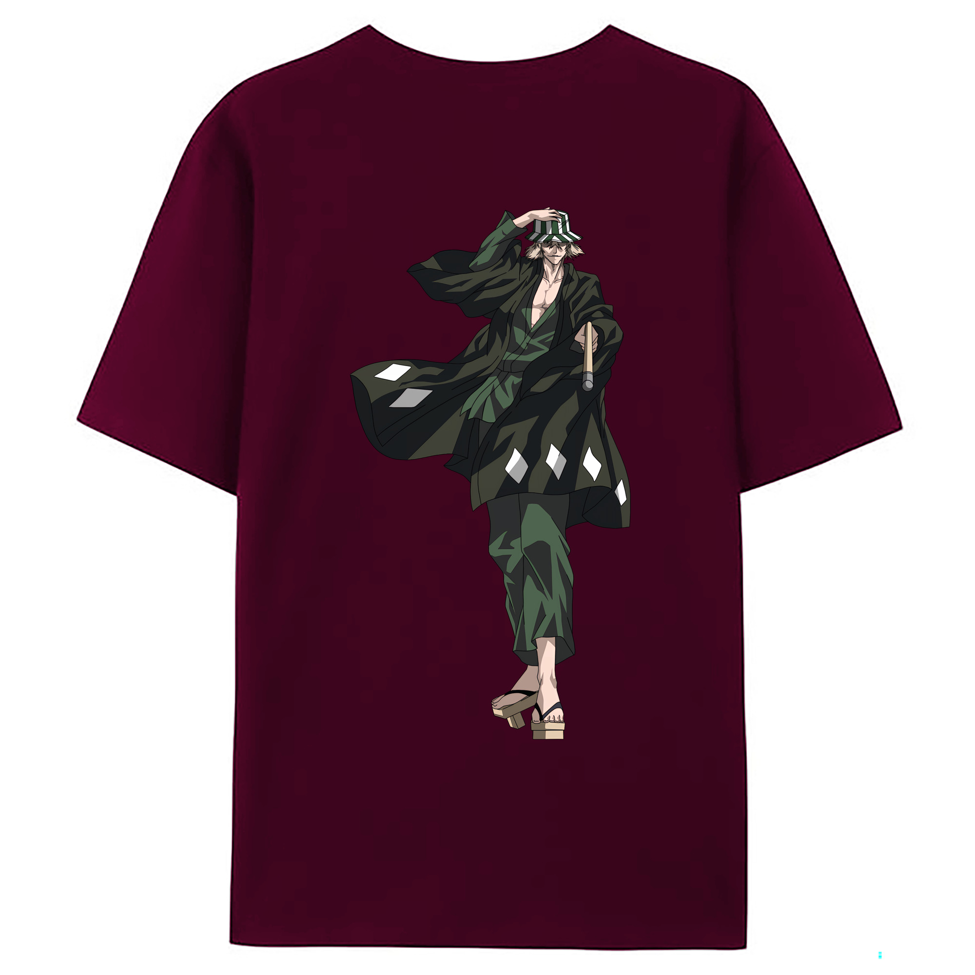 （画像用） "ブリーチ 浦原 喜助（うらはら きすけ） BLEACH Urahara Kisuke " レディース半袖Tシャツ(バックプリント)
